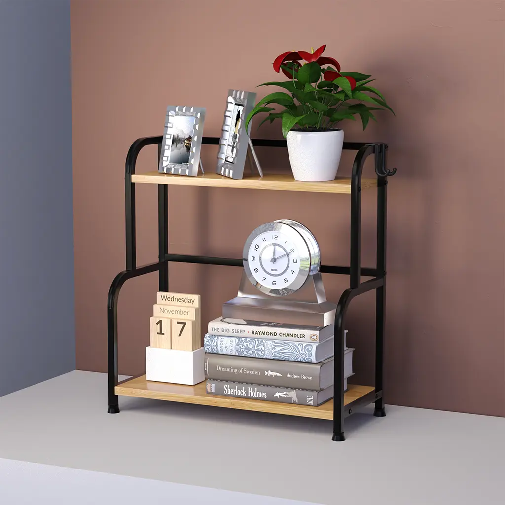 steel bamboo spice rack