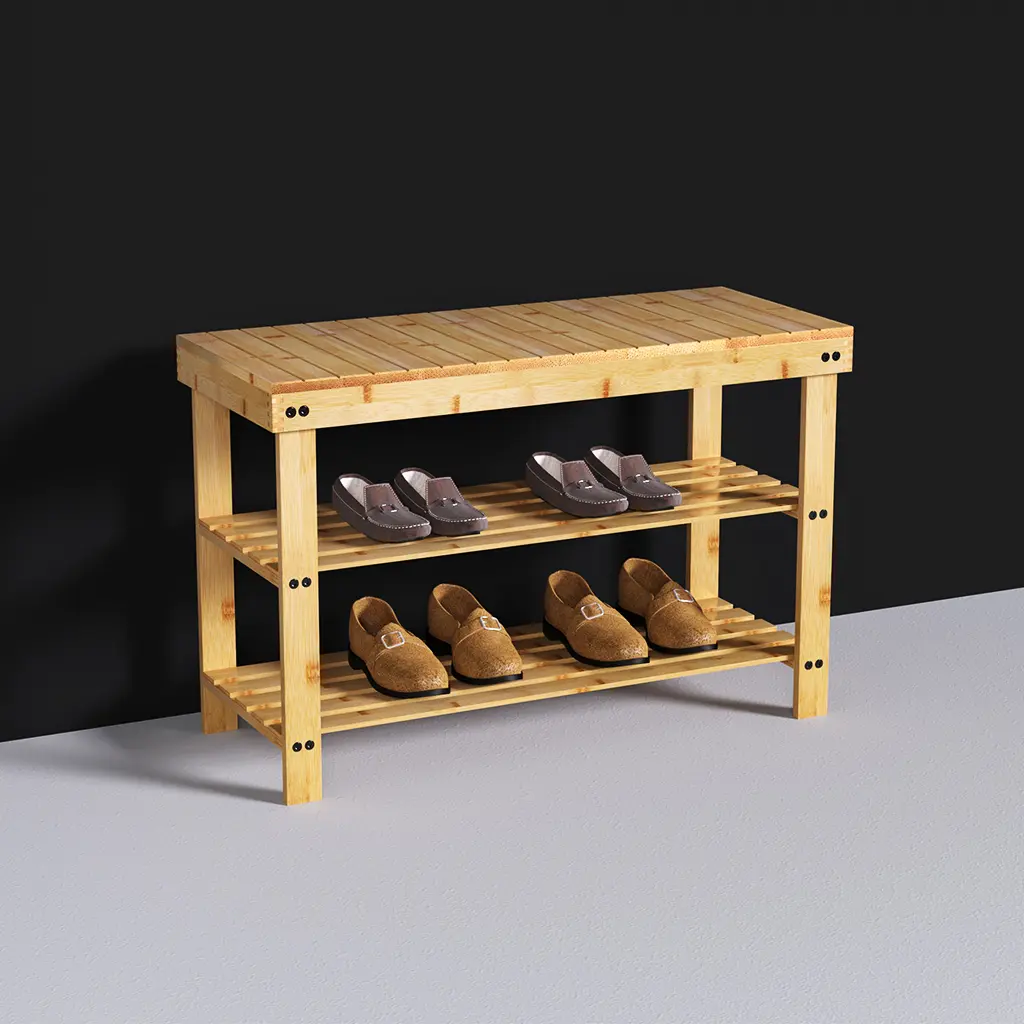 bamboo shoe bench