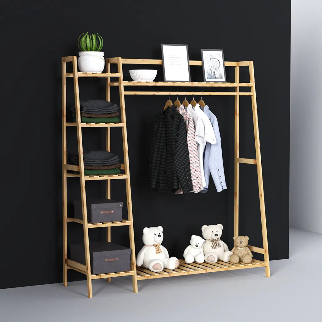 bamboo clothes racks