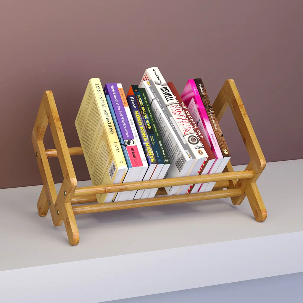 bamboo desktop book shelves