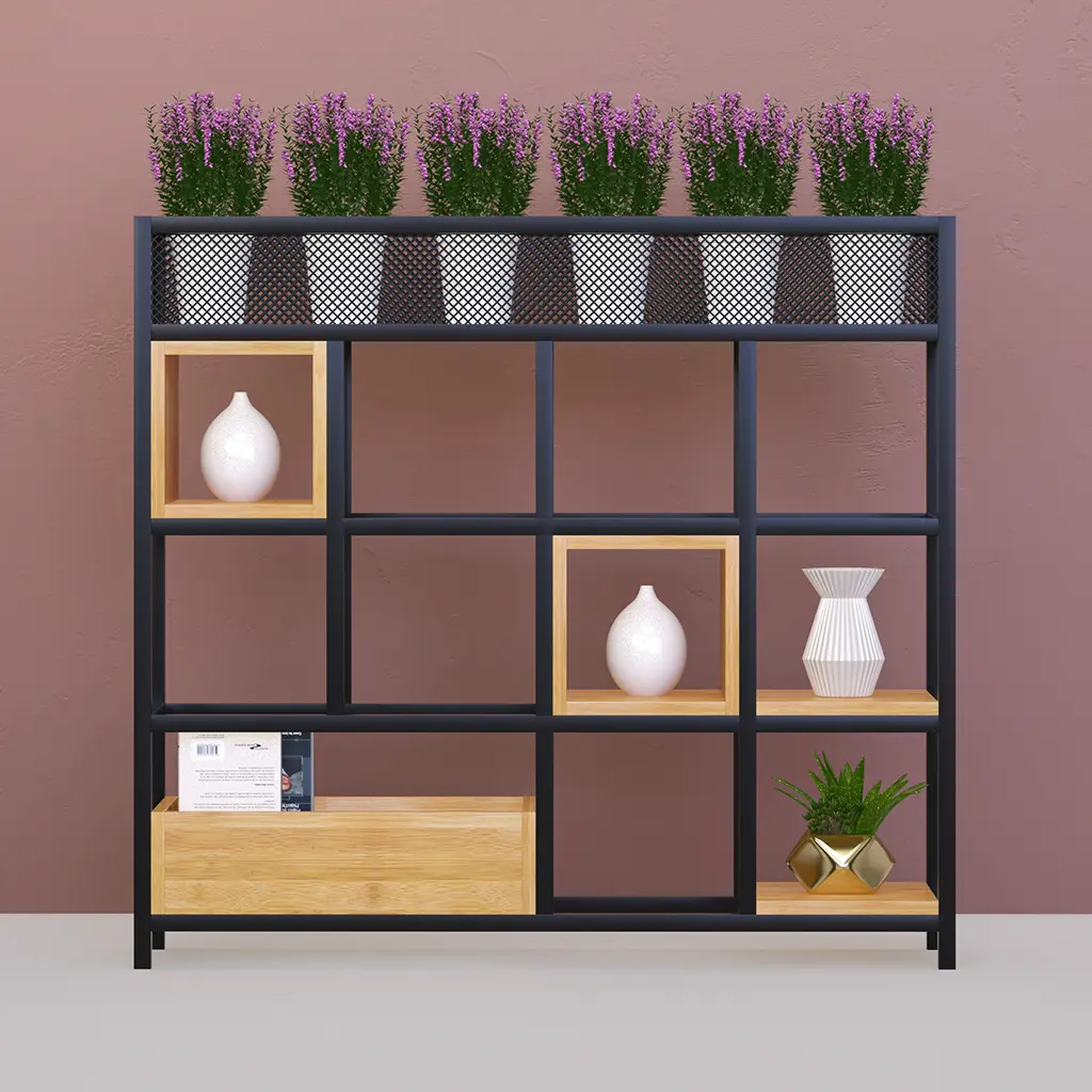 steel bamboo office racks