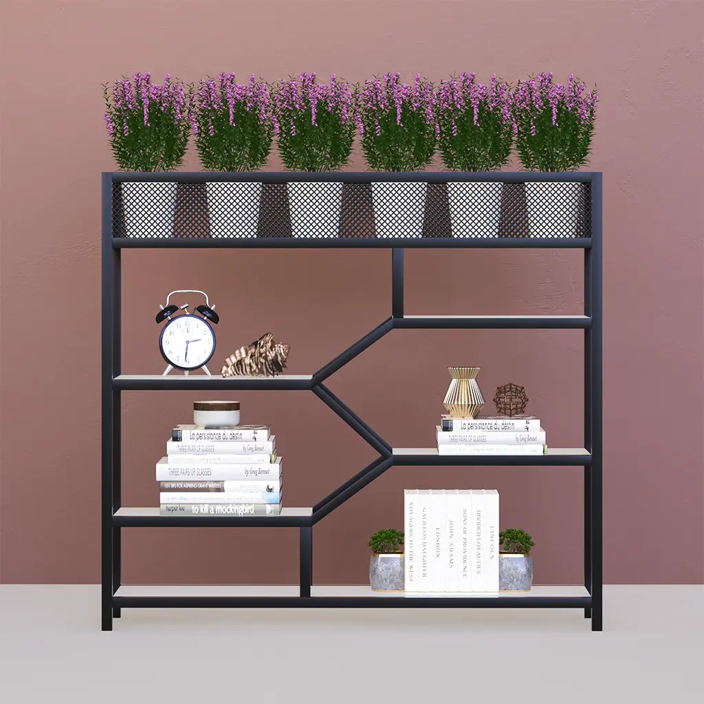 steel wood office shelves