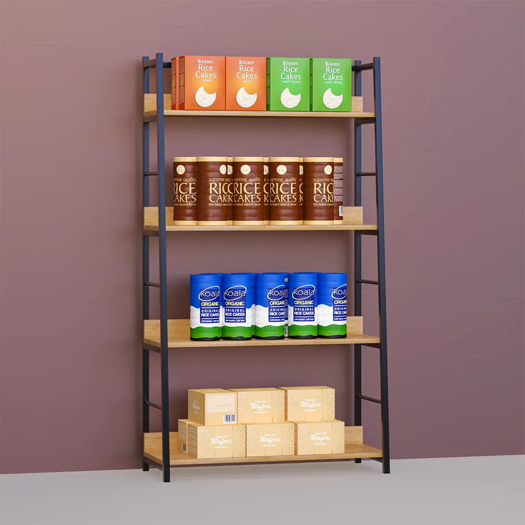 steel bamboo shelves