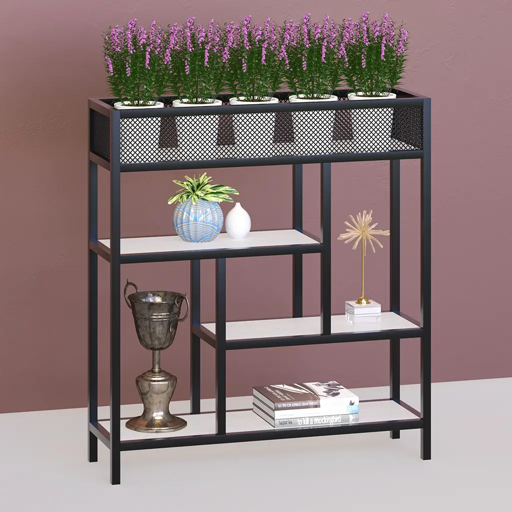 steel wood office shelves